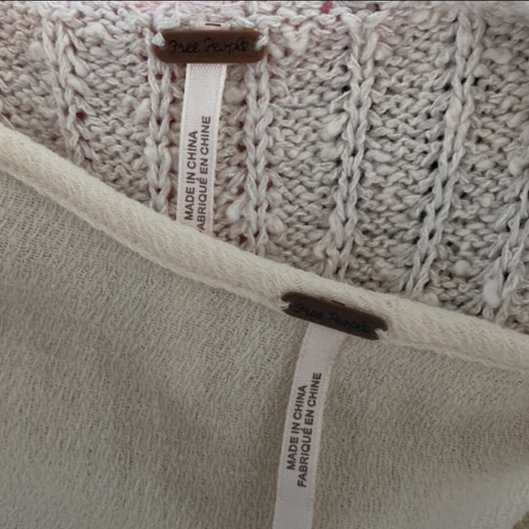 Free People Waterfall Ruffle Sweater Dress Large Cream - Picture 4 of 6